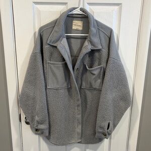 American Eagle Outfitters Gray Shacket Size Large